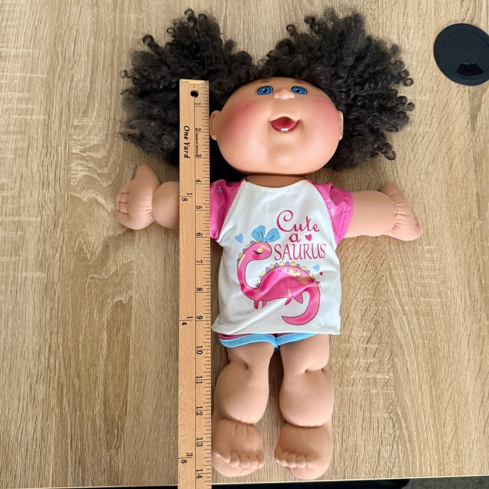 Cabbage Patch Kids 2015 WCT-17K Doll Cute-a-Saurus Outfit Pink Blue Eyes 14 inch